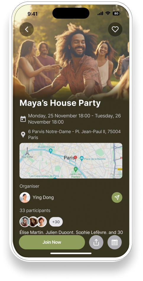 OuiMate App - Event Detail